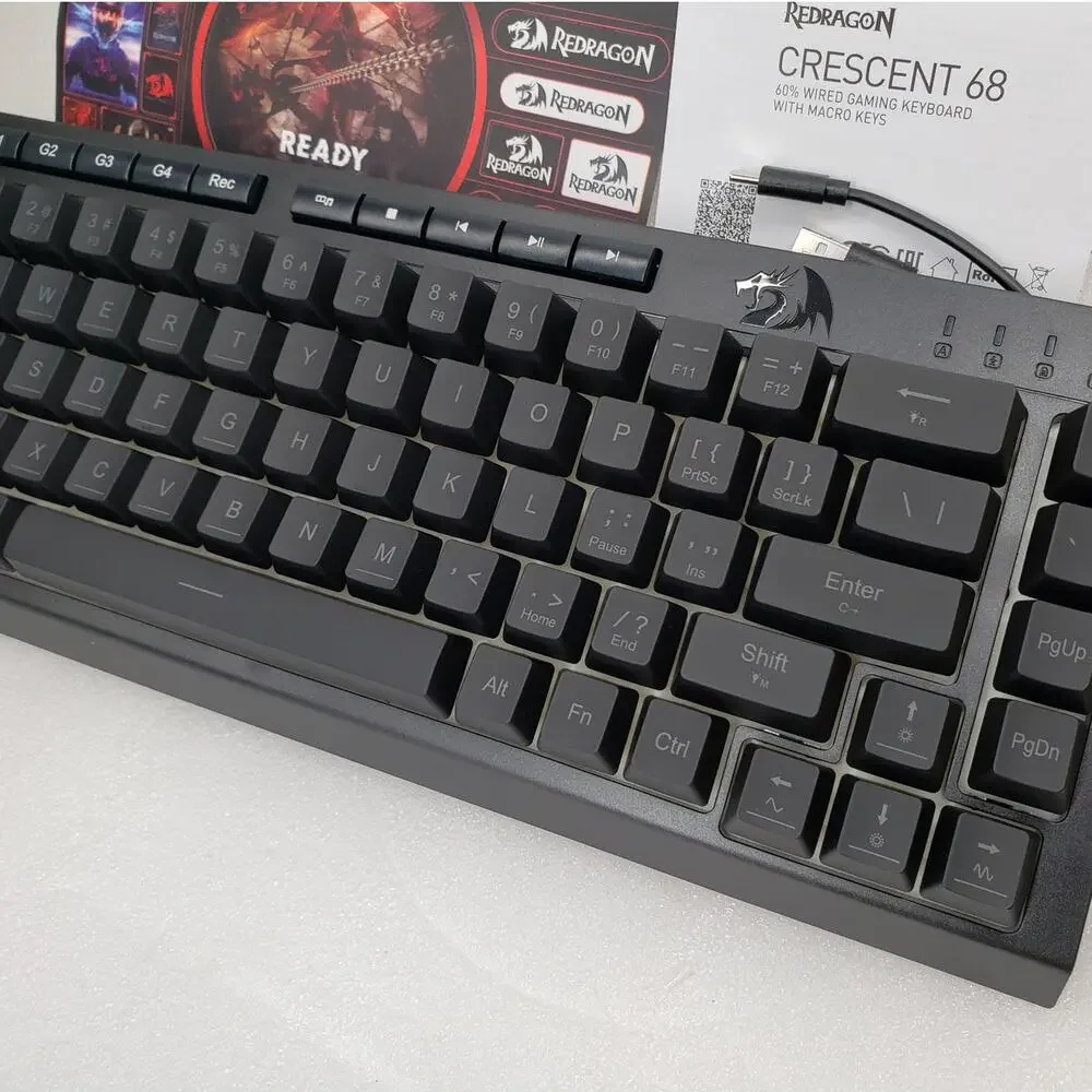 Redragon Crescent 68 60% Wired Gaming Keyboard (Black)